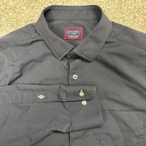 UNTUCKit Black Performance Gironde Button Up Shirt Mens Large Modern Classic